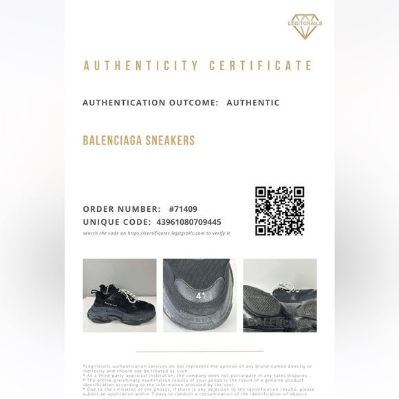 Balenciaga Triple S Sneakers Size 41/8 Authenticated - Picture 2 of 16